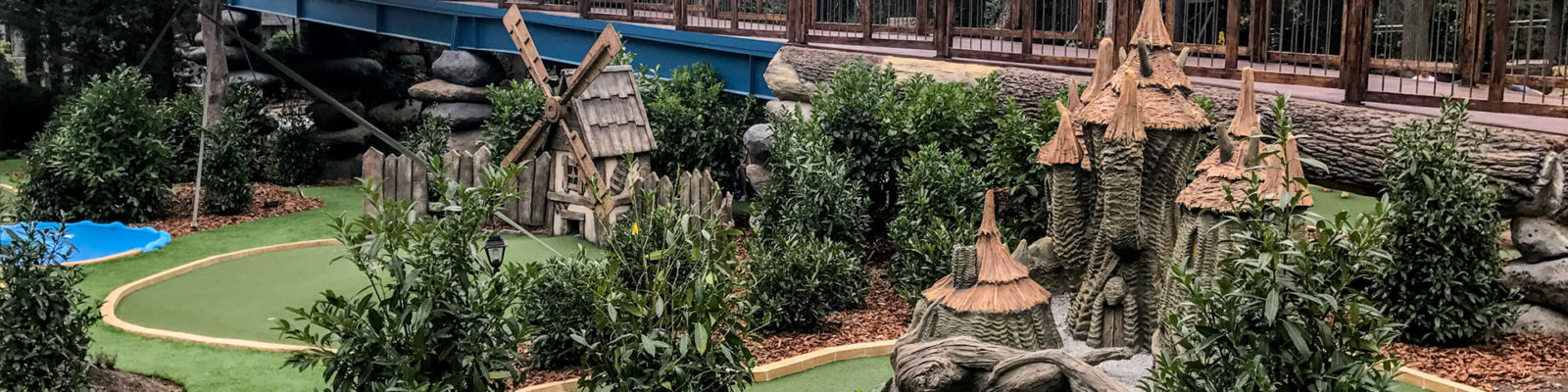 Декорации из бетона для аттракциона Минигольф ГРИНБОЛ