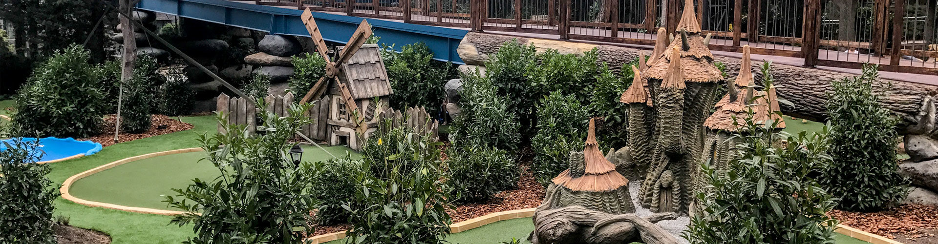 Декорации из бетона для аттракциона Минигольф ГРИНБОЛ