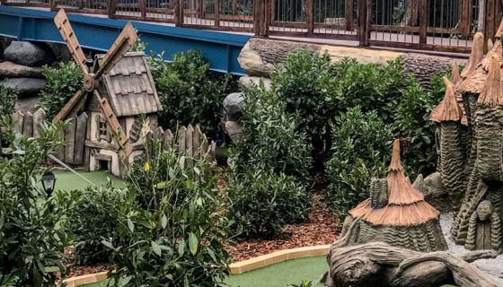 Декорации из бетона для аттракциона Минигольф ГРИНБОЛ