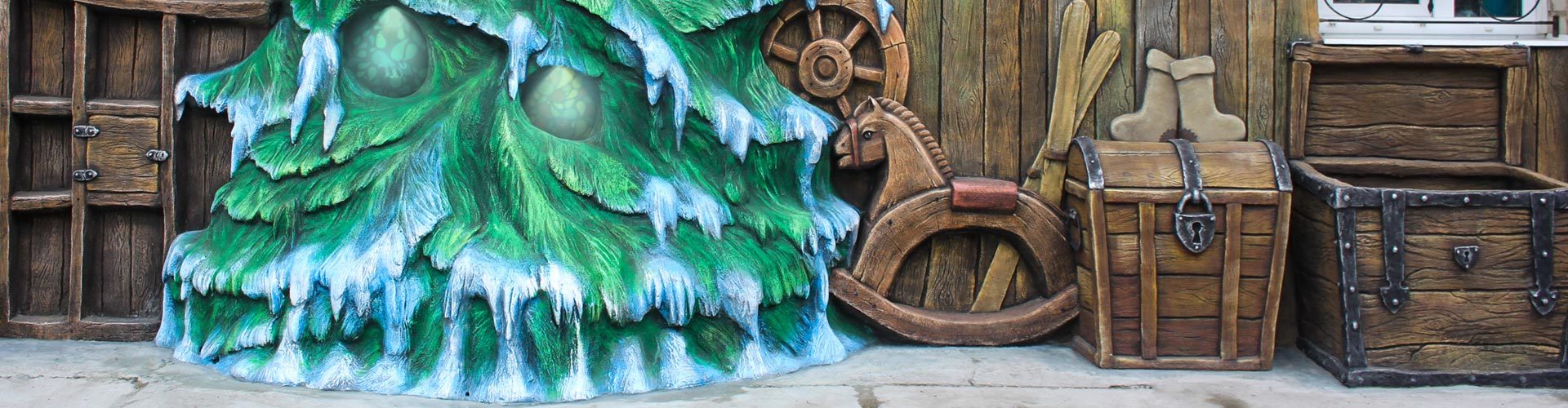 Отделка фасада фабрики Деда Мороза